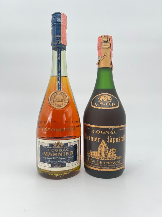 Marnier-Lapostolle - VSOP - b. Anni ‘80, Anni ‘90 - 70cl - 2 bottiglie Rum, cognac e superalcolici usato  