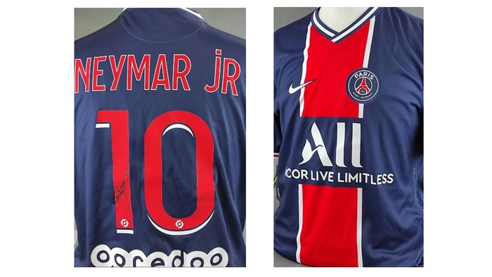 Paris Saint Germain - Neymar - Maglia autografata con fattura di acquisto Cimeli sportivi usato  