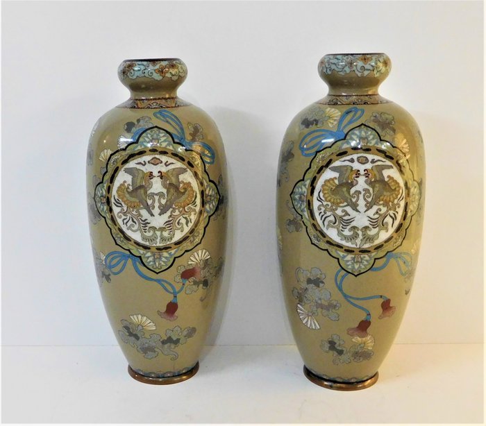 Vases bronze cloisonne for sale  