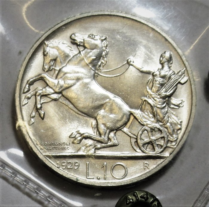 Italia, Regno d’Italia. Vittorio Emanuele III di Savoia (1900-1946). 10 Lire 1929 ** - usato  