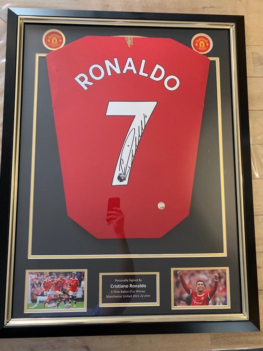 Manchester United - Champions Football League - Cristiano Ronaldo - maglia da calcio autografata usato  