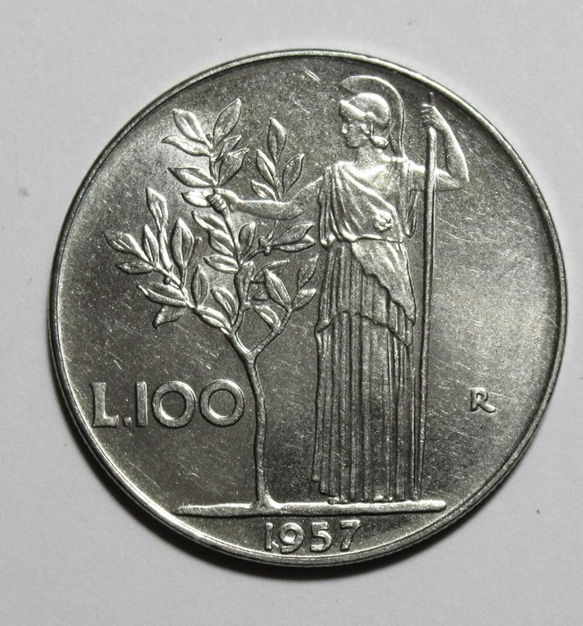 Italia, Repubblica Italiana. 100 Lire 1957 Monete dal mondo Monete italiane usato  
