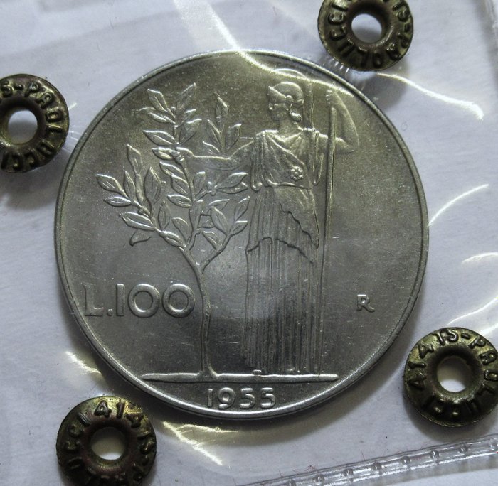 Italia, Repubblica Italiana. 100 Lire 1955 Monete dal mondo Monete italiane usato  