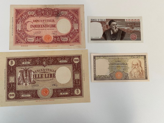 Italia - Maestoso lotto di banconote rare (vedi descrizione) Lire - anni vari Banconote usato  