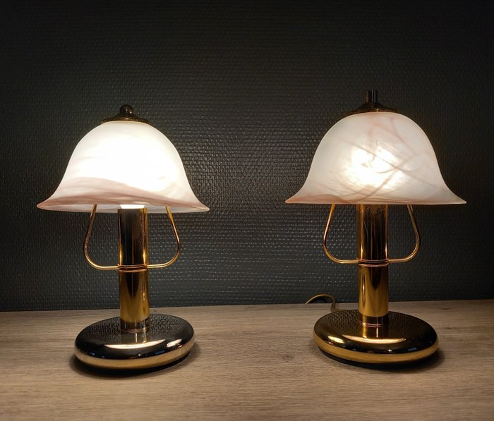 Nachttisch boudoirlampe goldfarbenes gebraucht kaufen  