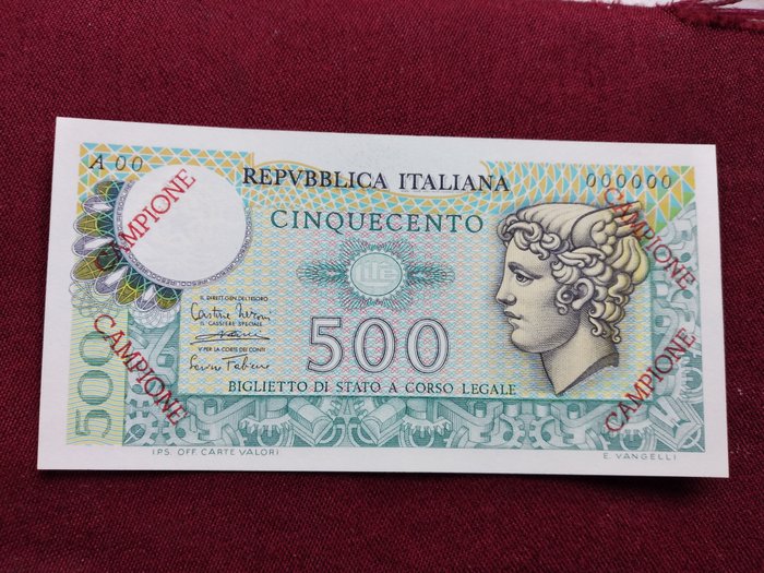 Italia - 1 Lira 1974 mercurio campione fds - Gigante Banconote Banconote usato  
