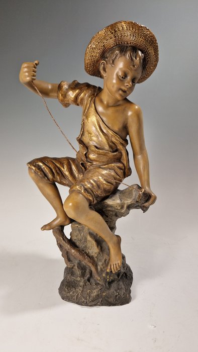 Goldscheider sculpture pescato usato  