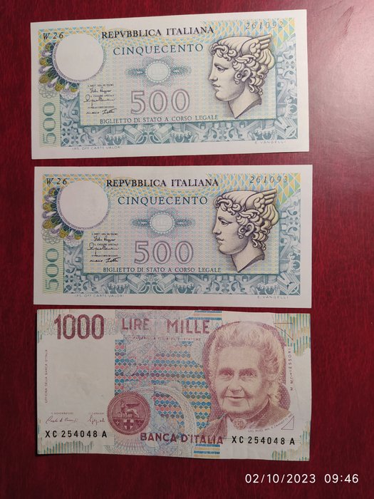 Italy 500 1000 usato  