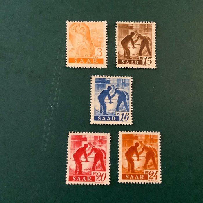 Saarland 1947 stamps usato  