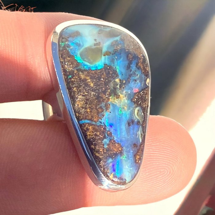 Boulder opal ring for sale  