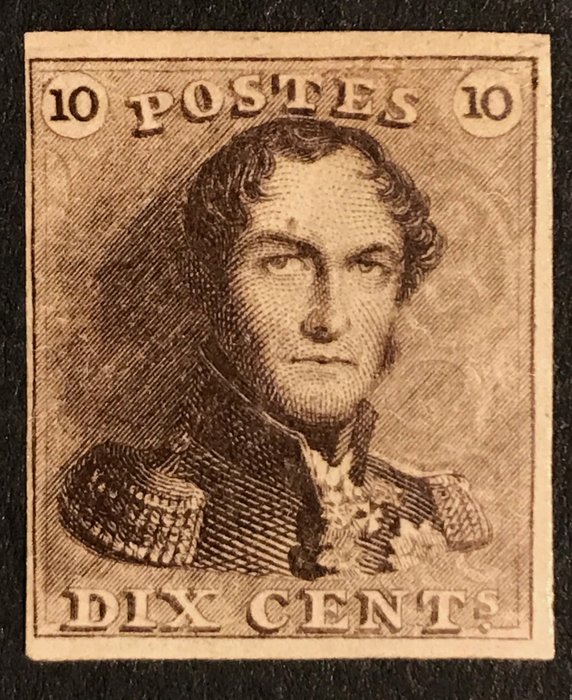 Belgium 1849 leopold usato  