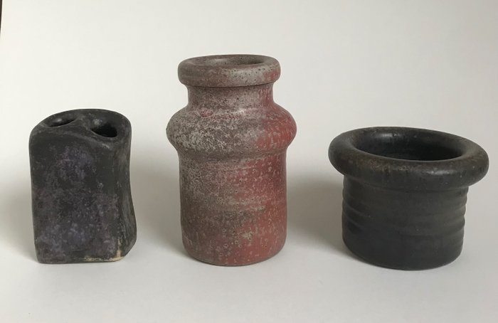 Piet Knepper, Mobach - mobach - Vasi (3) - Terracotta Oggetti decorativi Oggetti di ceramica usato  