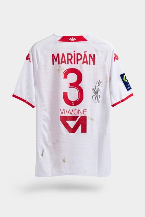 AS Monaco vs. PSG - Ligue 1 - Guillermo Maripán - Maglia indossata e autografata Cimeli usato  