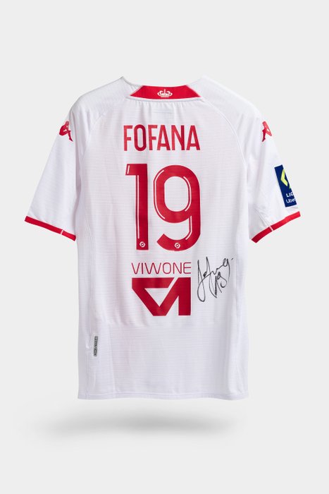 AS Monaco vs. PSG - Ligue 1 - Youssouf Fofana - Maglia indossata e autografata Cimeli usato  