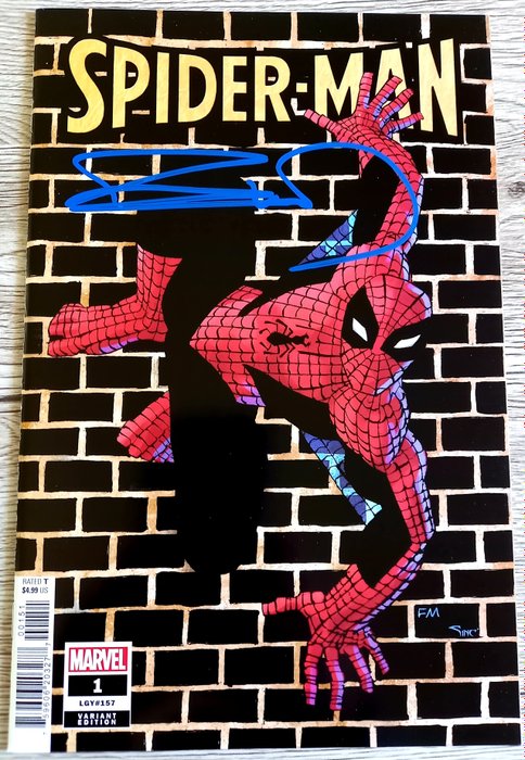 Spiderman #1 RATIO 1:50 - Signed by legendary creator Frank Miller  ! With COA ! - Prima usato  