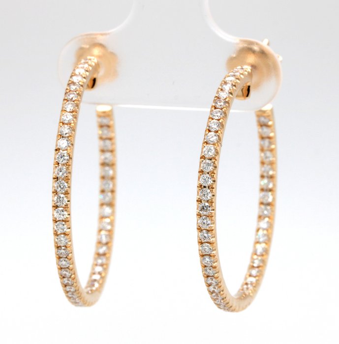 Hoop earrings diamond for sale  