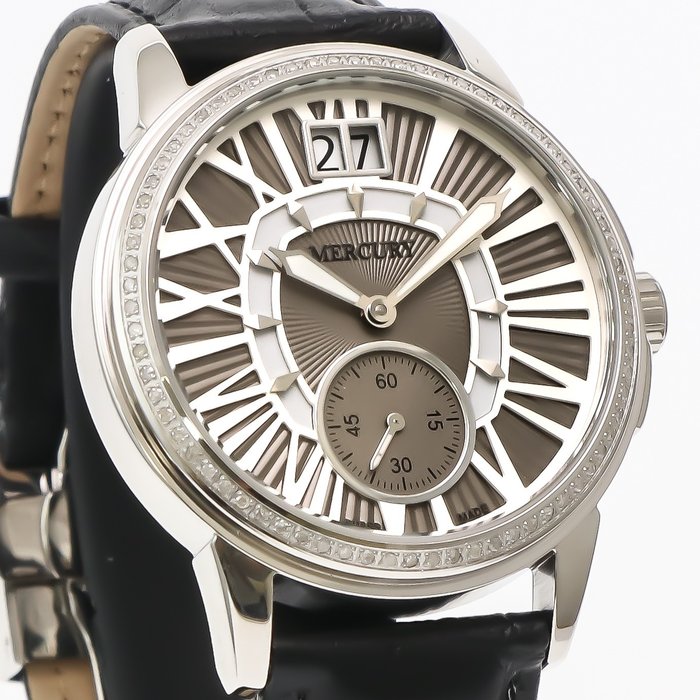 Mercury - Swiss Diamond Watch - ME325-SL-D-2 - Black strap - "NO RESERVE PRICE" - Uomo usato  