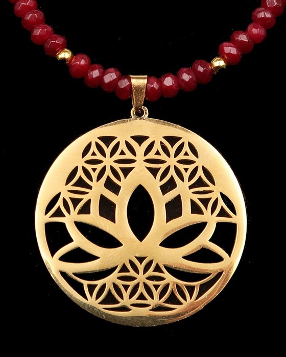 Ruby buddhist necklace for sale  
