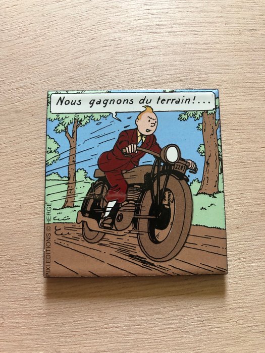 Tintin plaque émaillée d'occasion  