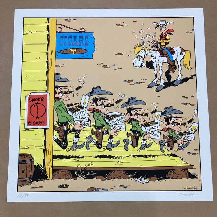 Lucky luke sérigraphie d'occasion  