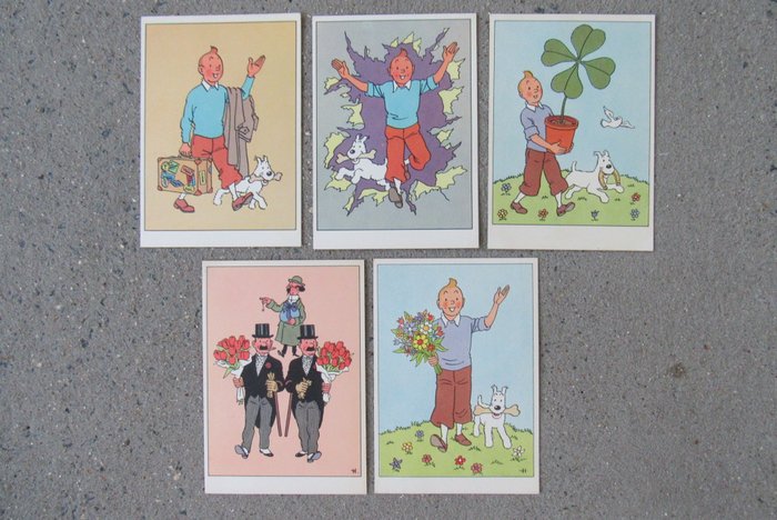 Tintin ensemble cartes d'occasion  