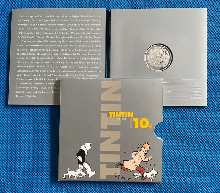 Tintin pièce argent for sale  