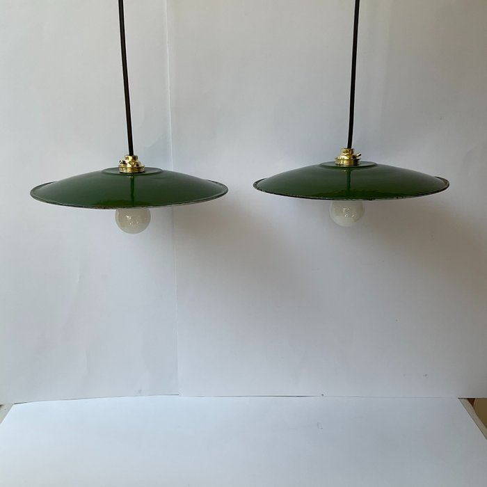 Two enameled hanging for sale  