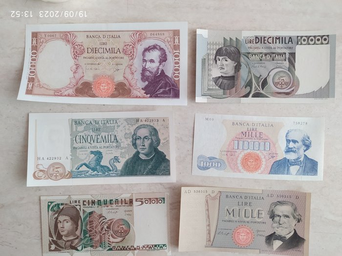 Italy banknotes various usato  