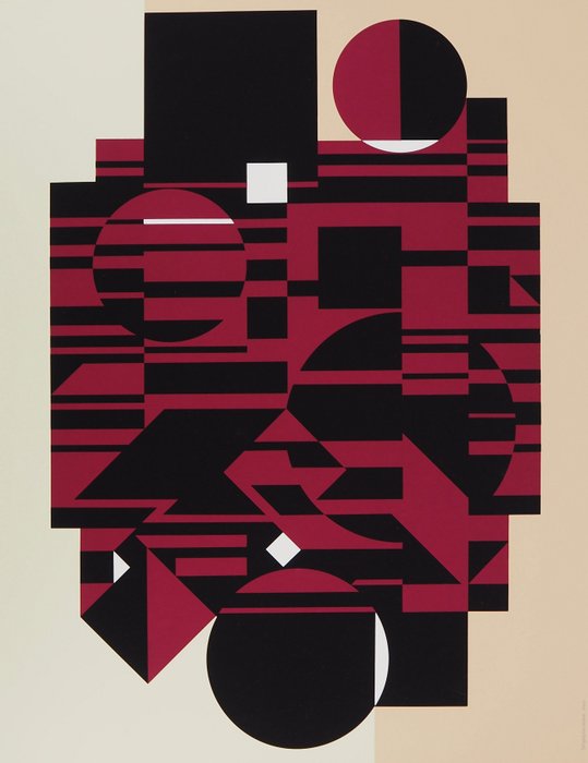 Victor vasarely composition usato  