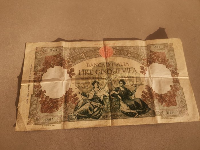 Italy 5.000 lire usato  