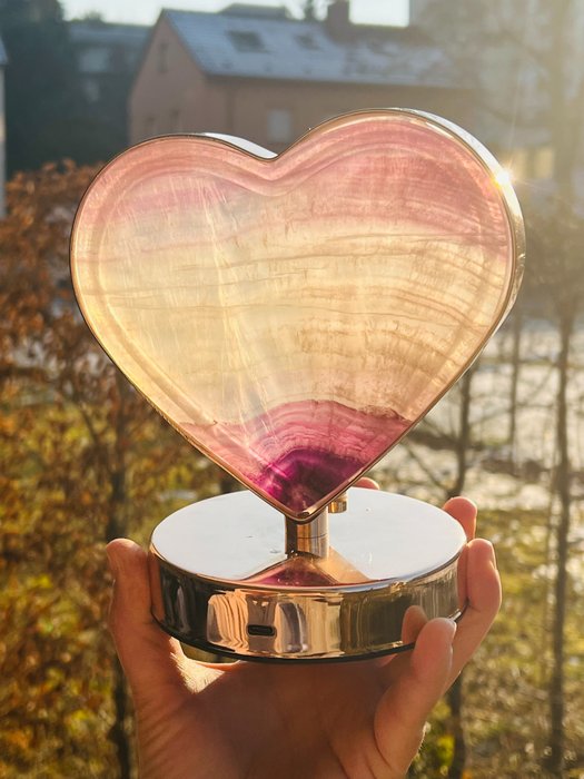 Rainbow fluorite heart for sale  