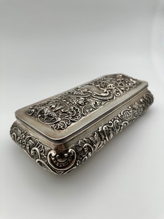 Solid silver box for sale  