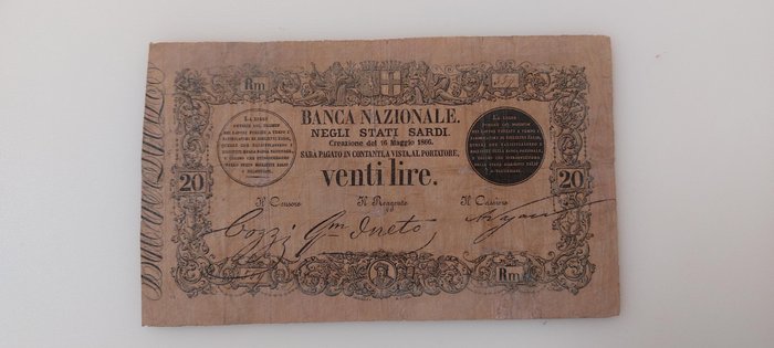 Italy. lire 1866 usato  