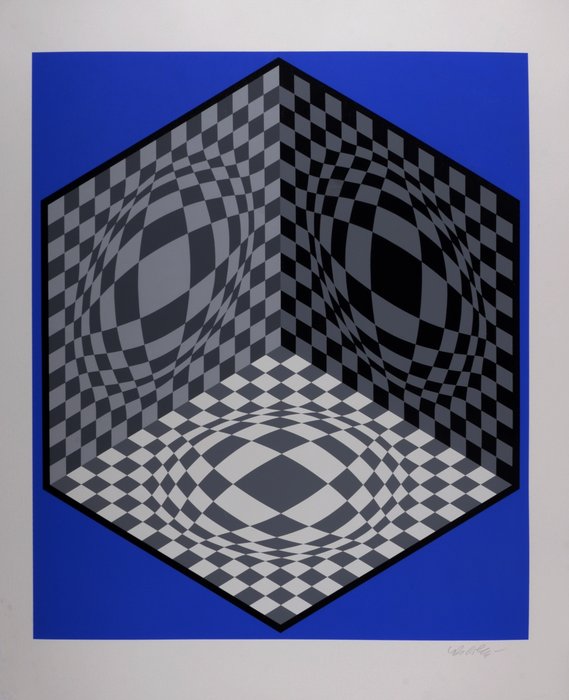 Victor vasarely composition d'occasion  