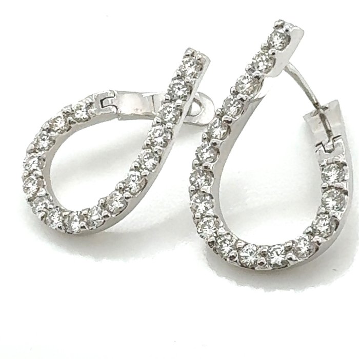 Earrings white gold for sale  