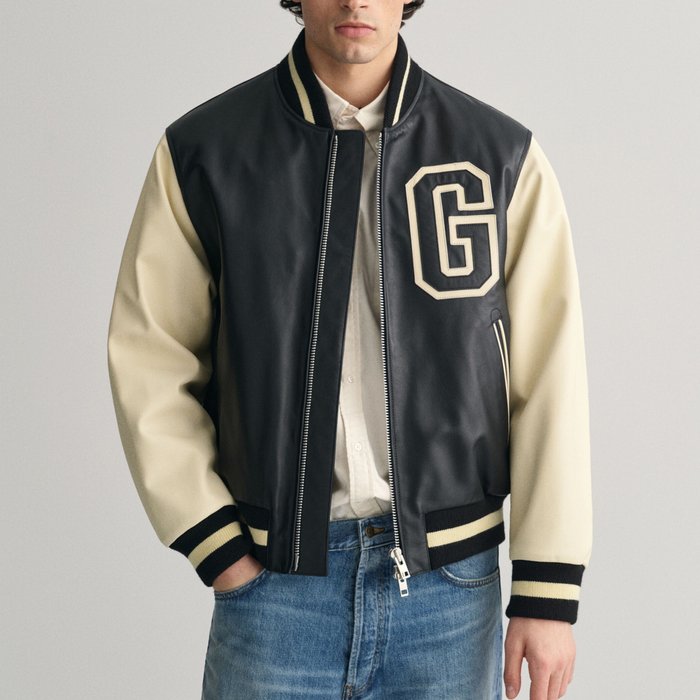 Gant leather jacket for sale  
