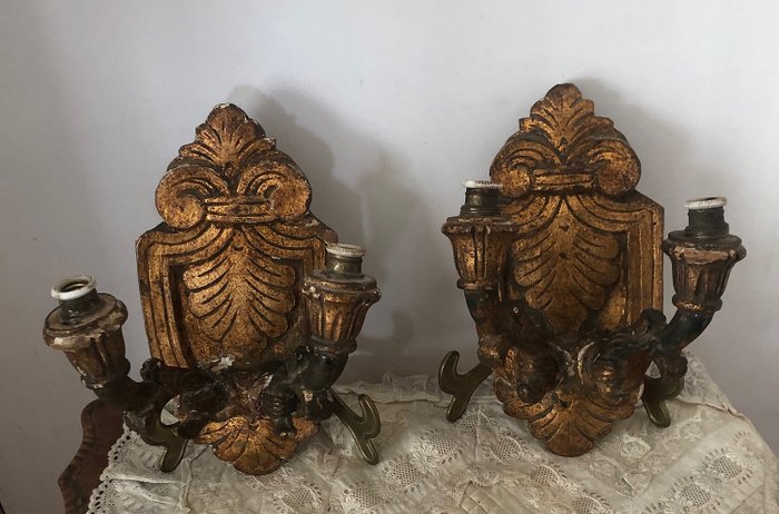 Wall sconce wood for sale  