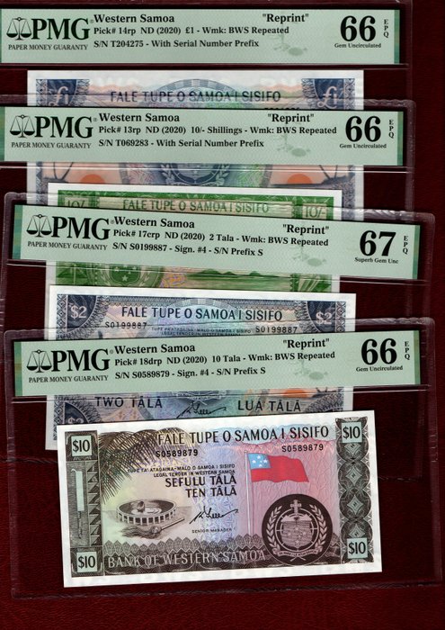 Western samoa. banknotes usato  