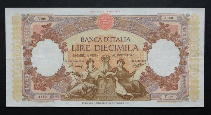 Italy. 10.000 lire usato  