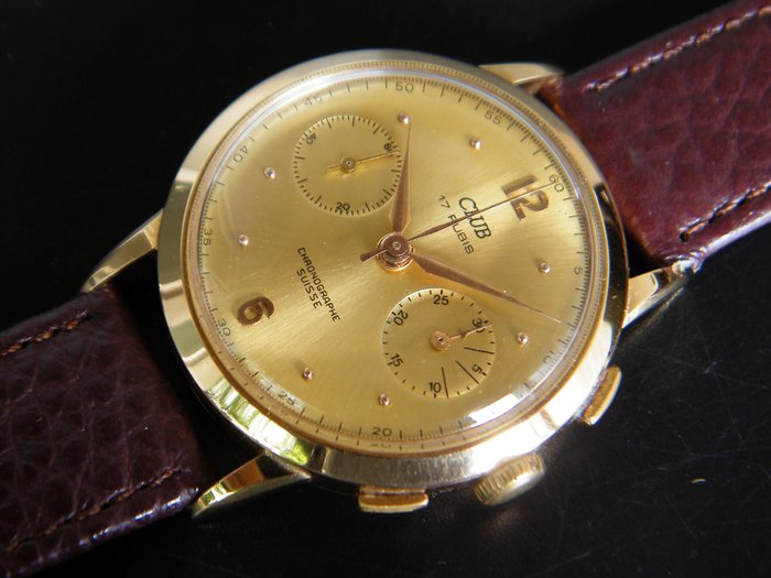 Club chronograph 18kt for sale  