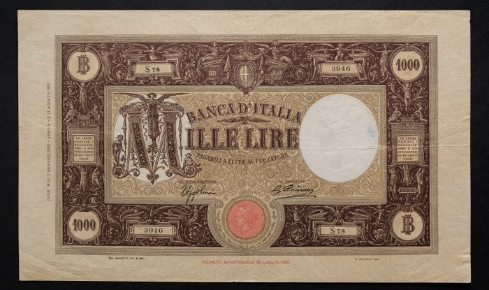 Italy 1.000 lire usato  