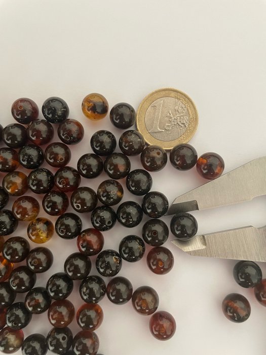 Amber round beads for sale  