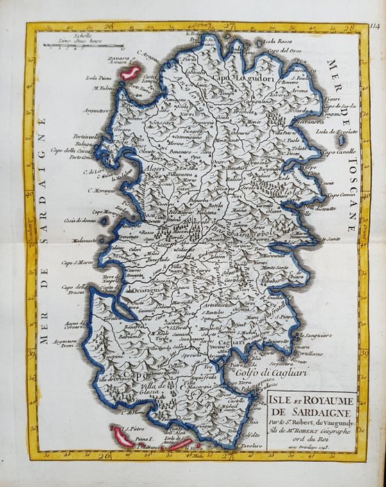 Map italy sardinia for sale  