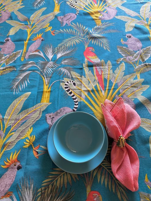 Elegant tablecloth tropical for sale  