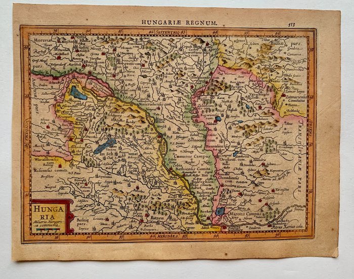 Map hungary mercator for sale  