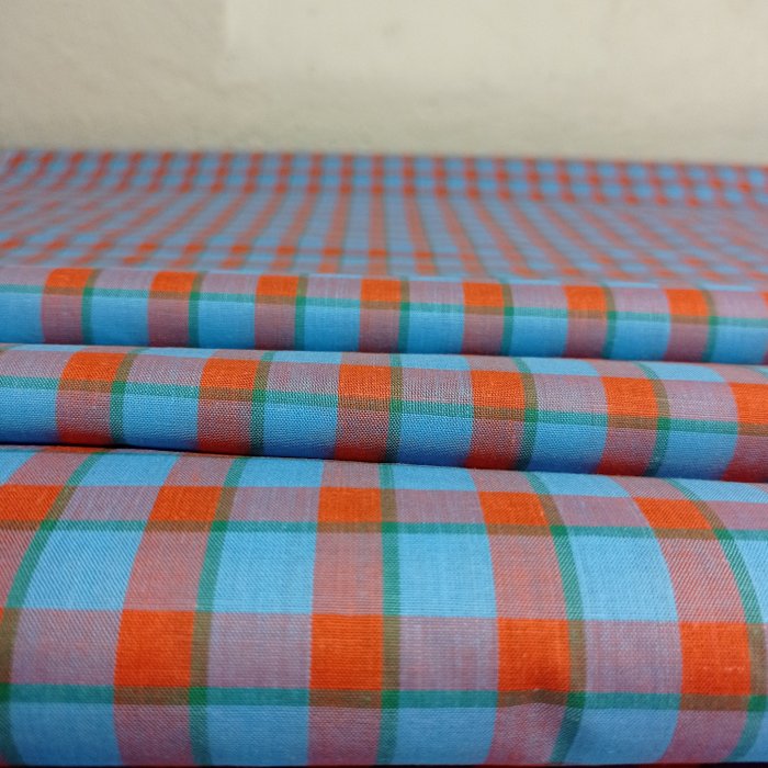 Pure checked cotton for sale  