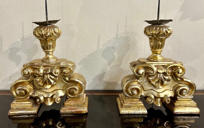 Candlestick pair antique for sale  