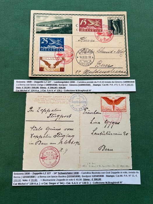 Postal cover zeppelin usato  