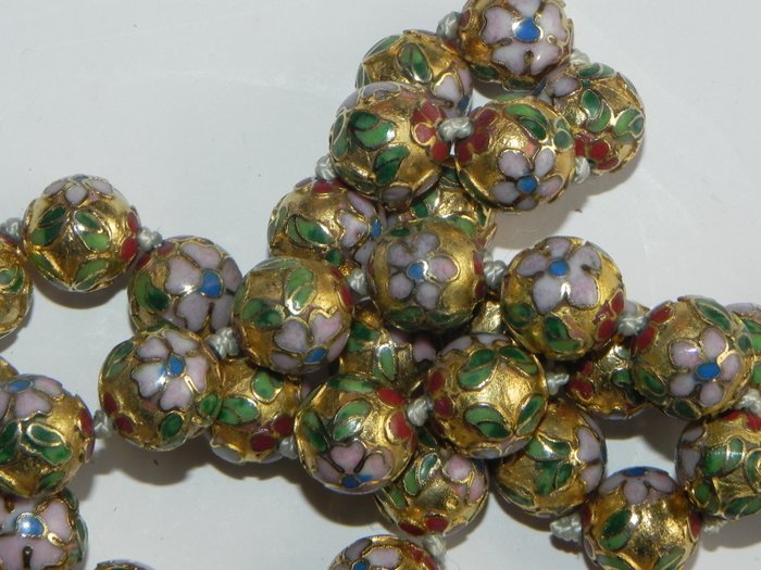 Cloisonne bead necklace for sale  