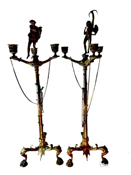 Sculpture candélabres antique for sale  